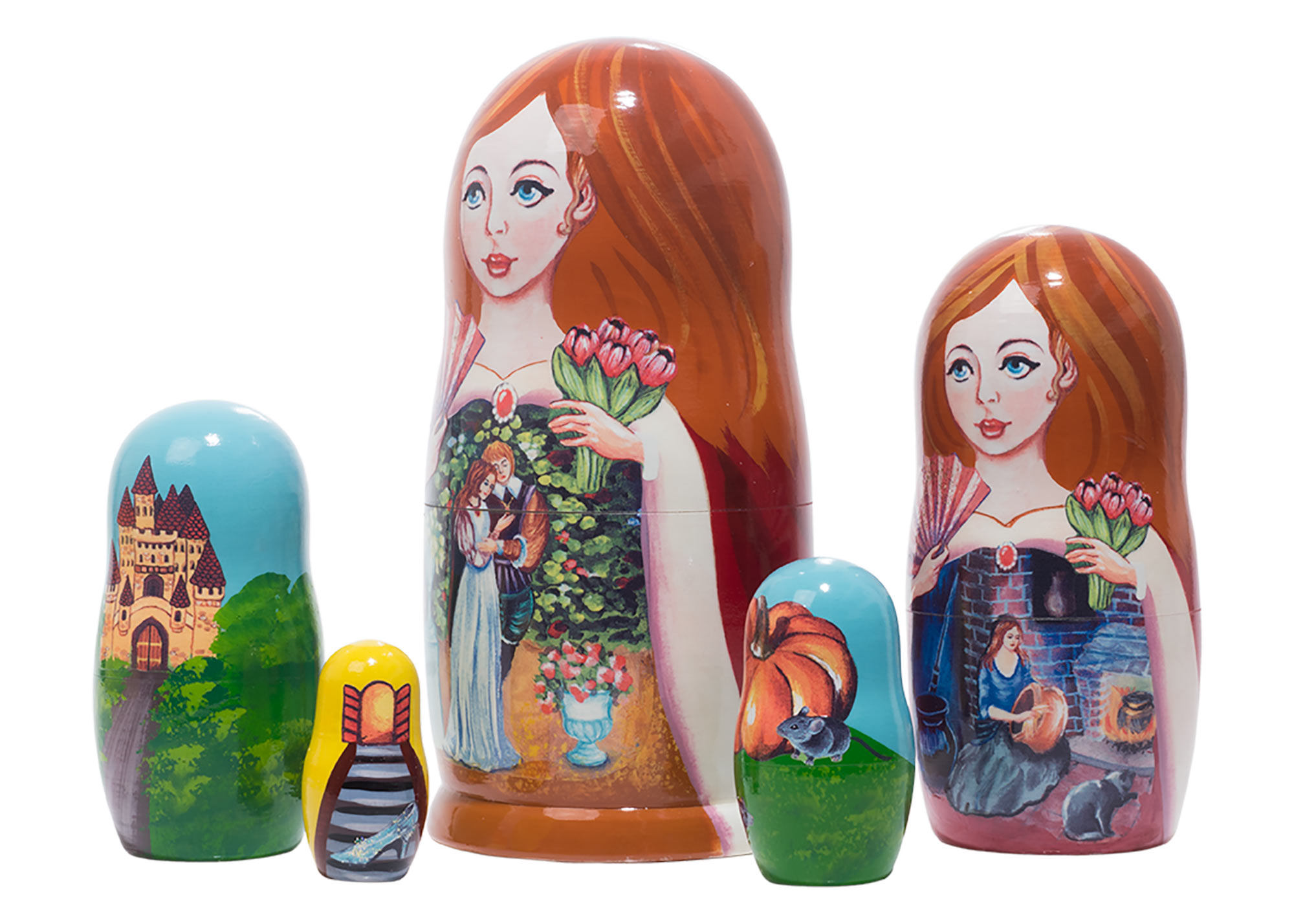 Buy Cinderella Nesting Doll 5pc./6"  at GoldenCockerel.com