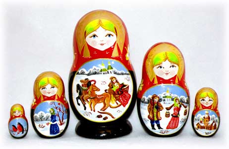 Buy Fairy Tale Doll "Village Life" 5pc. /6" at GoldenCockerel.com