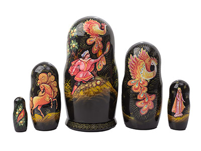 Snow Maiden Fairy Tale Nesting Doll 5pc./6
