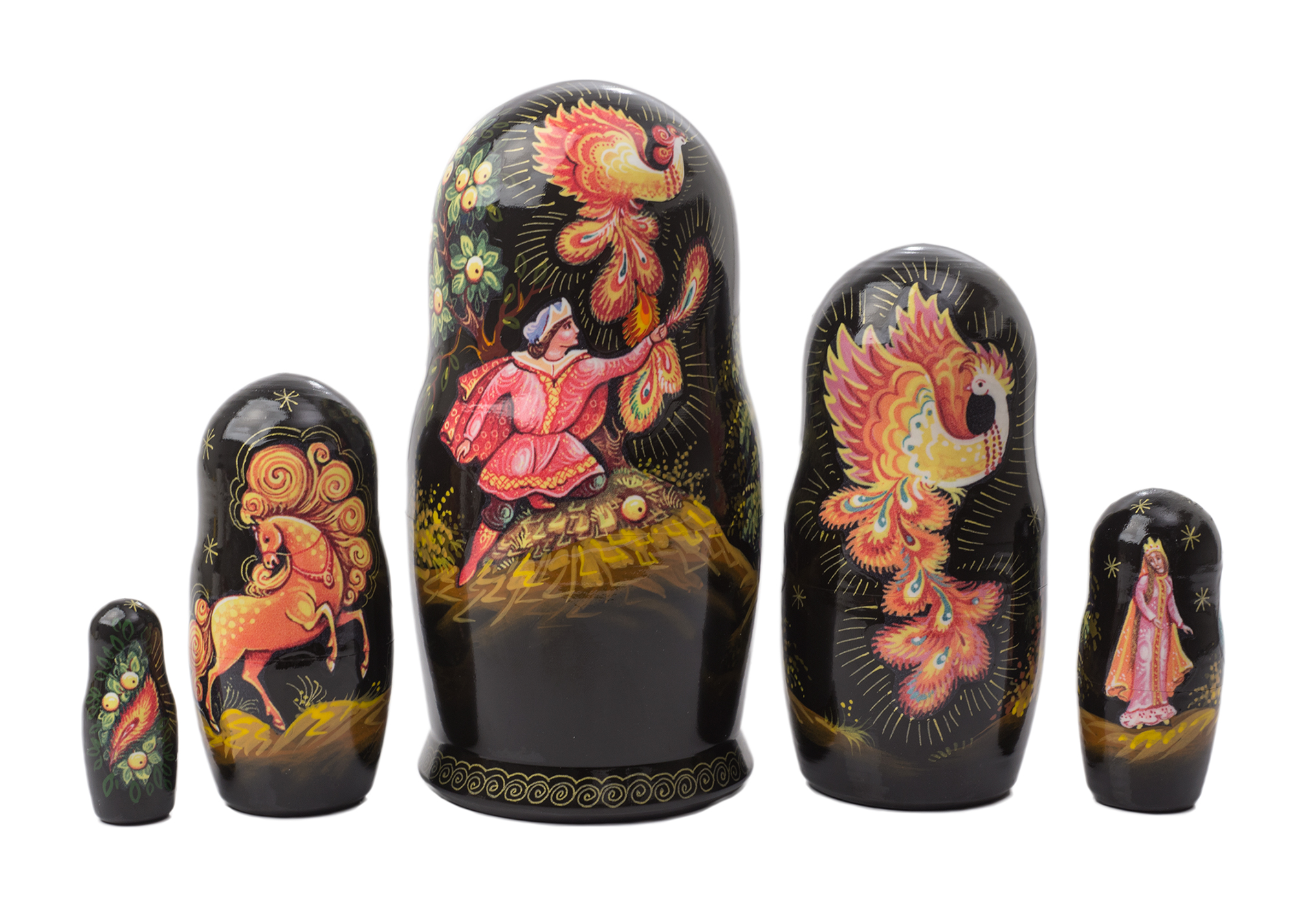 Buy Fire Bird Nesting Doll 5pc./4.25" at GoldenCockerel.com