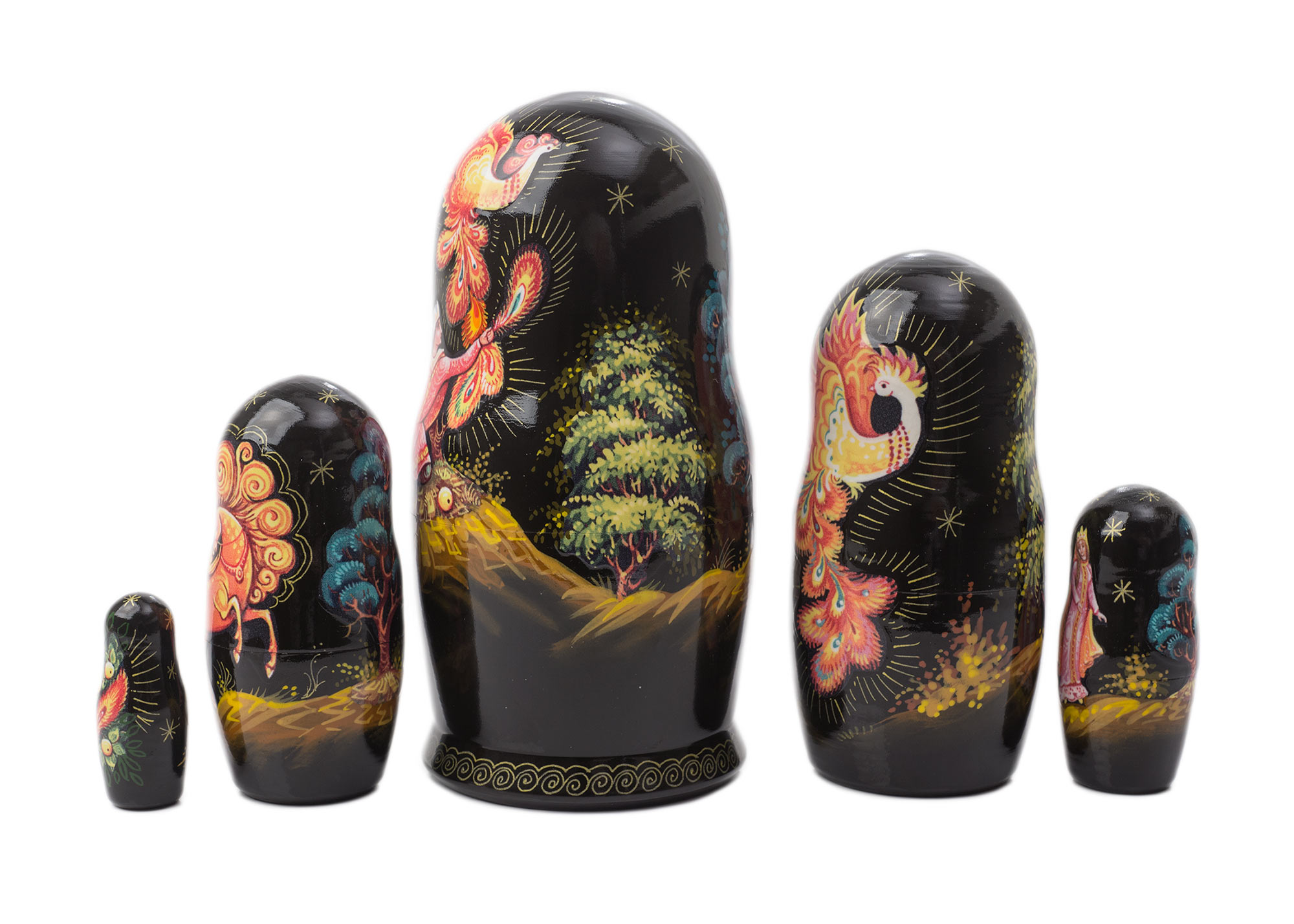 Buy Fire Bird Nesting Doll 5pc./4.25" at GoldenCockerel.com