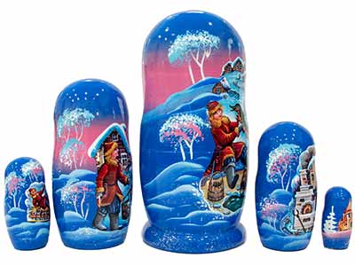 Buy Emelya and the Magic Pike Nesting Doll 5pc./6" at GoldenCockerel.com