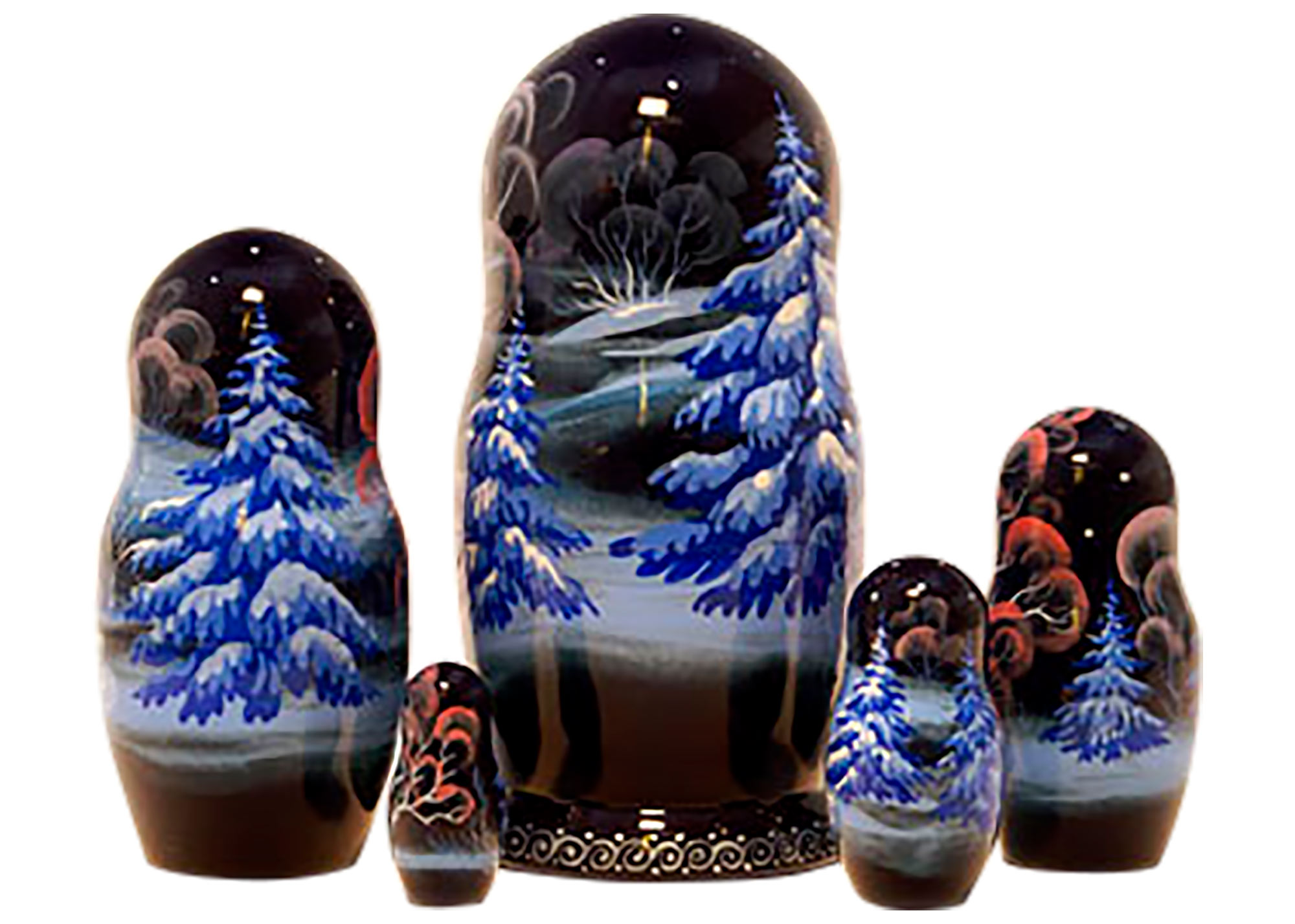 Buy Winter Troika Nesting Doll 5pc./6" at GoldenCockerel.com