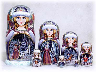 Buy Snow Queen Doll by Yudin 7pc./8" at GoldenCockerel.com