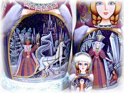 Buy Snow Queen Doll by Yudin 7pc./8" at GoldenCockerel.com