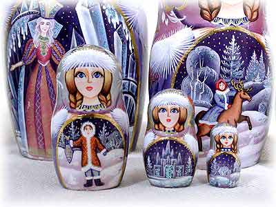 Buy Snow Queen Doll by Yudin 7pc./8" at GoldenCockerel.com