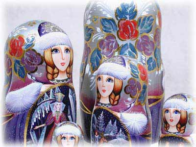 Buy Snow Queen Doll by Yudin 7pc./8" at GoldenCockerel.com