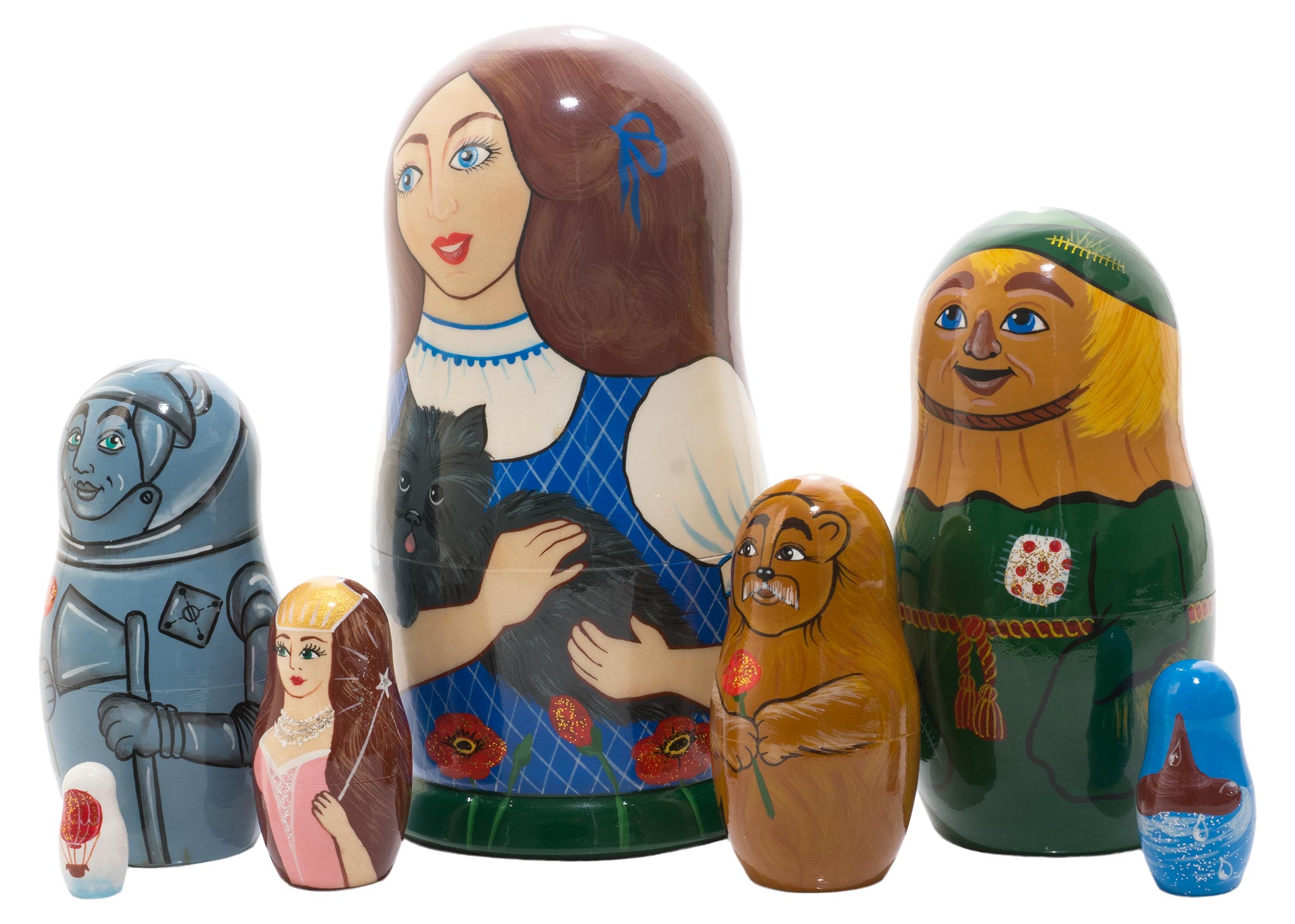 Wonderful Wizard of Oz Matryoshka Russian Nesting Dolls Matrioska 5 Pcs 