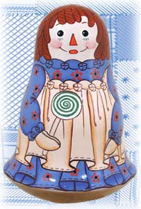 Buy RAGGEDY ANN Lollipop Chime Doll 5" at GoldenCockerel.com