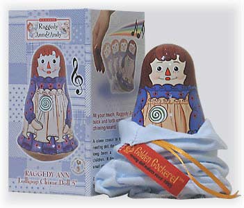 Buy RAGGEDY ANN Lollipop Chime Doll 5" at GoldenCockerel.com