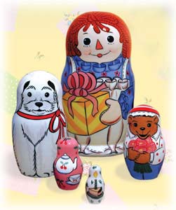 Buy RAGGEDY ANN Birthday Doll 5pc./6" at GoldenCockerel.com