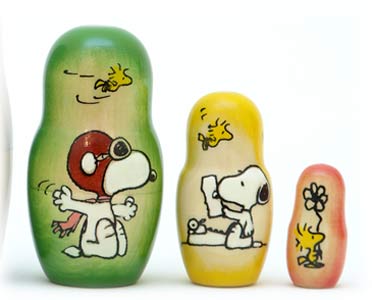 Buy Joe Cool Snoopy Nesting Doll 5pc./5" at GoldenCockerel.com