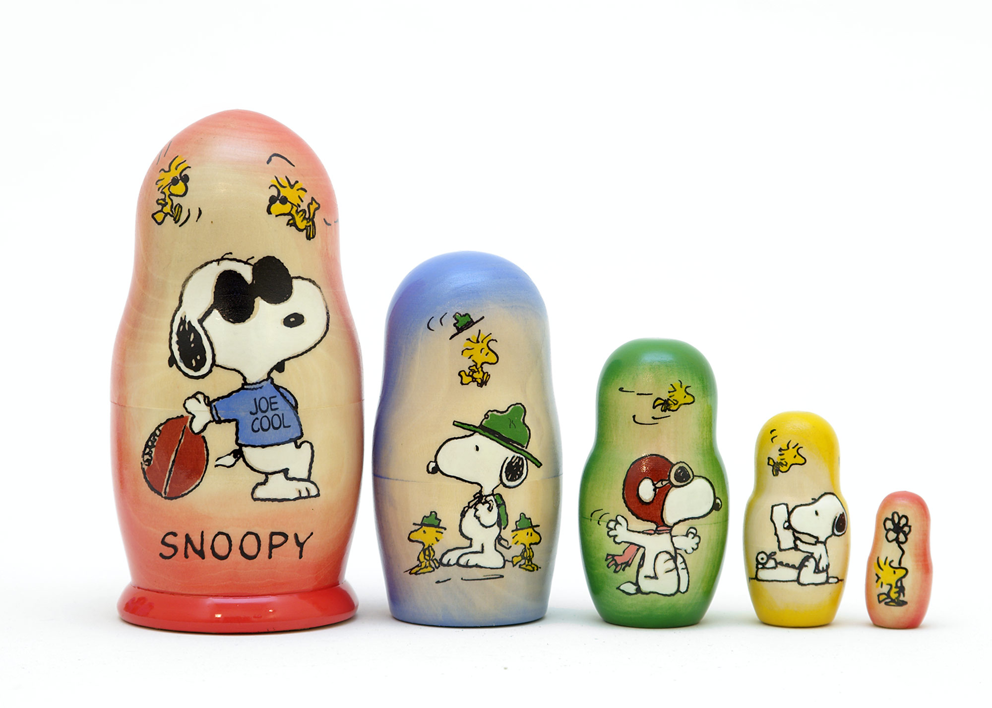 Buy Joe Cool Snoopy Nesting Doll 5pc./5" at GoldenCockerel.com