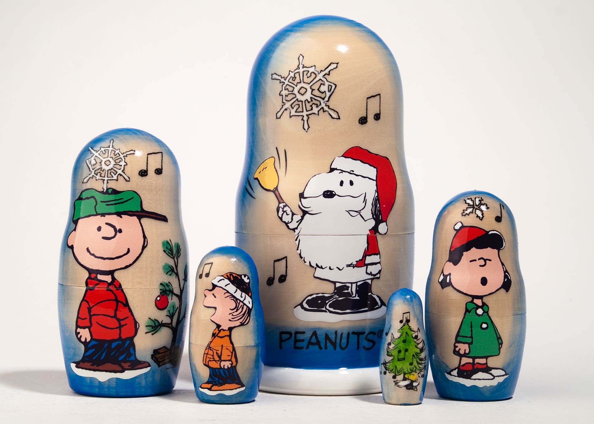 Buy Charlie Brown Christmas Nesting Doll 5pc./5" at GoldenCockerel.com