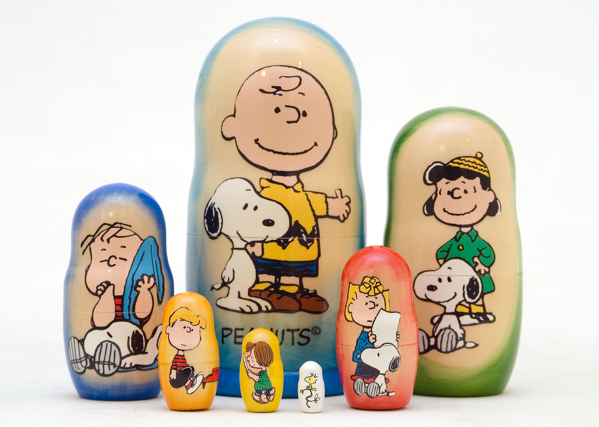 Buy Peanuts Gang Nesting Doll 7pc./6" Made in Russia at GoldenCockerel.com