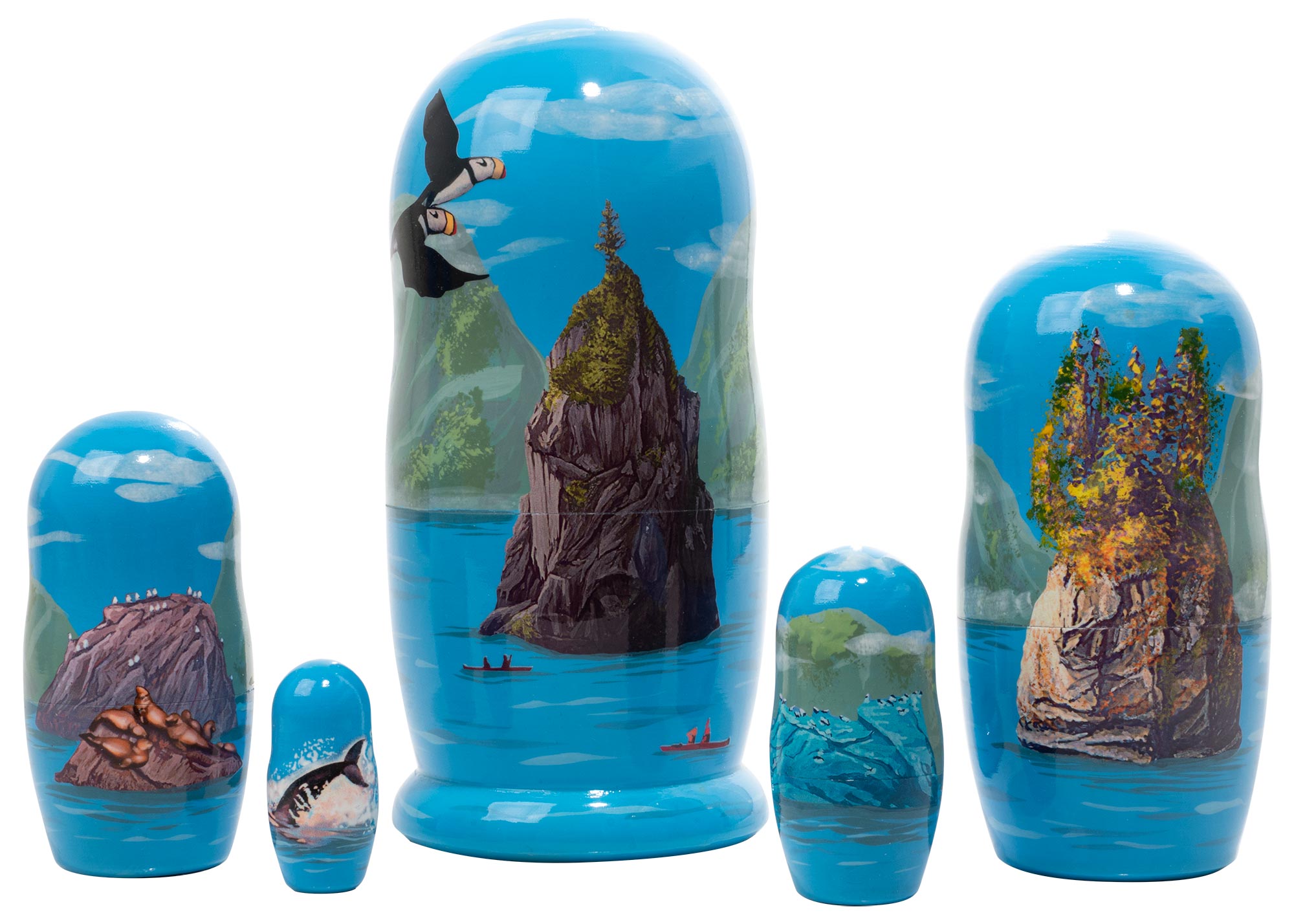 Buy Kenai Fjords Nesting Doll 5pc./6” at GoldenCockerel.com