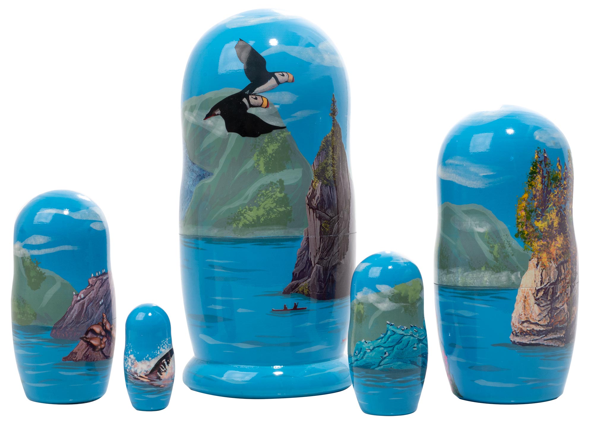 Buy Kenai Fjords Nesting Doll 5pc./6” at GoldenCockerel.com