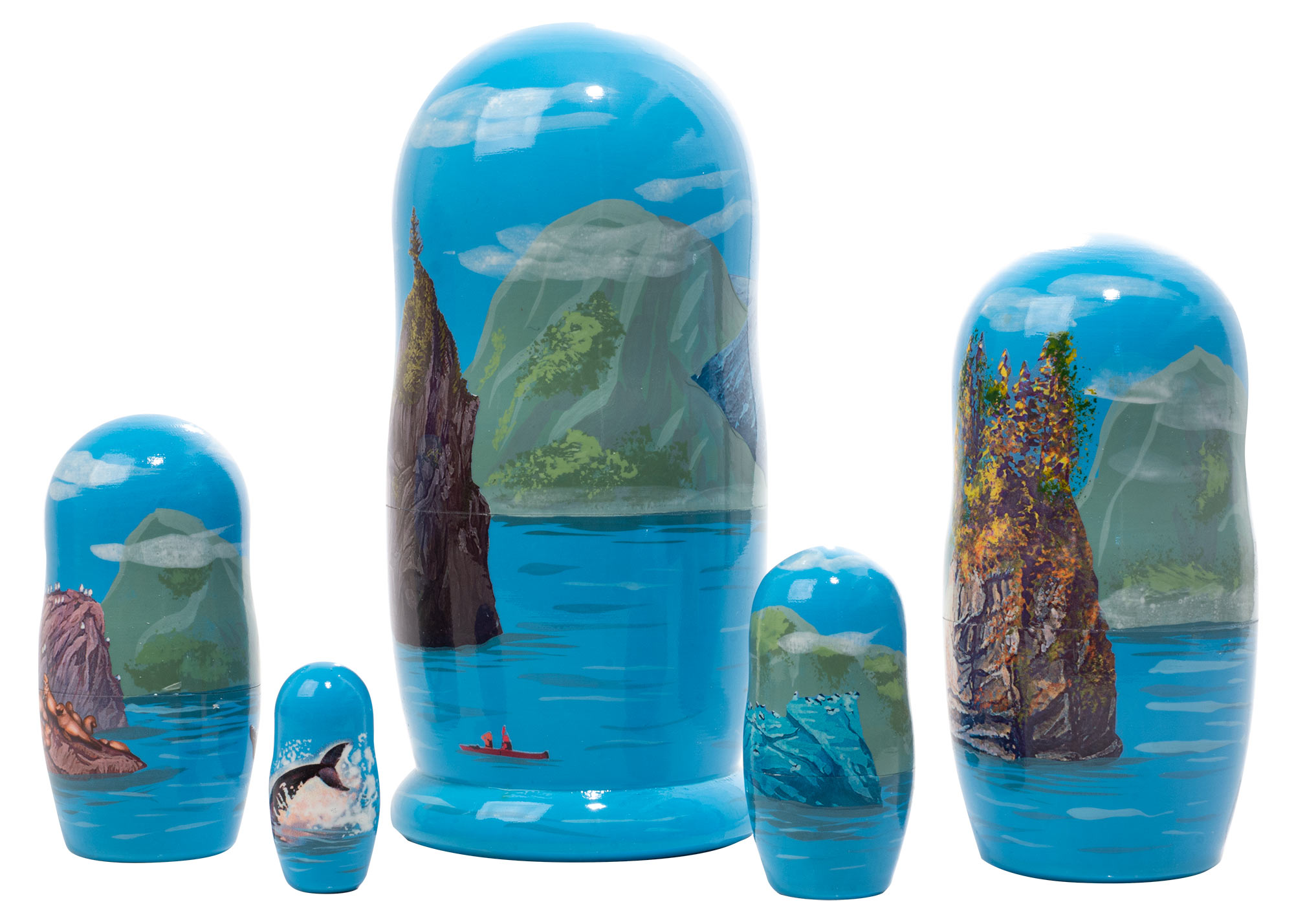 Buy Kenai Fjords Nesting Doll 5pc./6” at GoldenCockerel.com