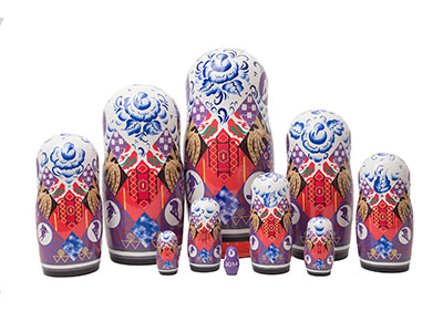 Buy Sochi Slopestyle Nesting Doll 10pc./11" at GoldenCockerel.com