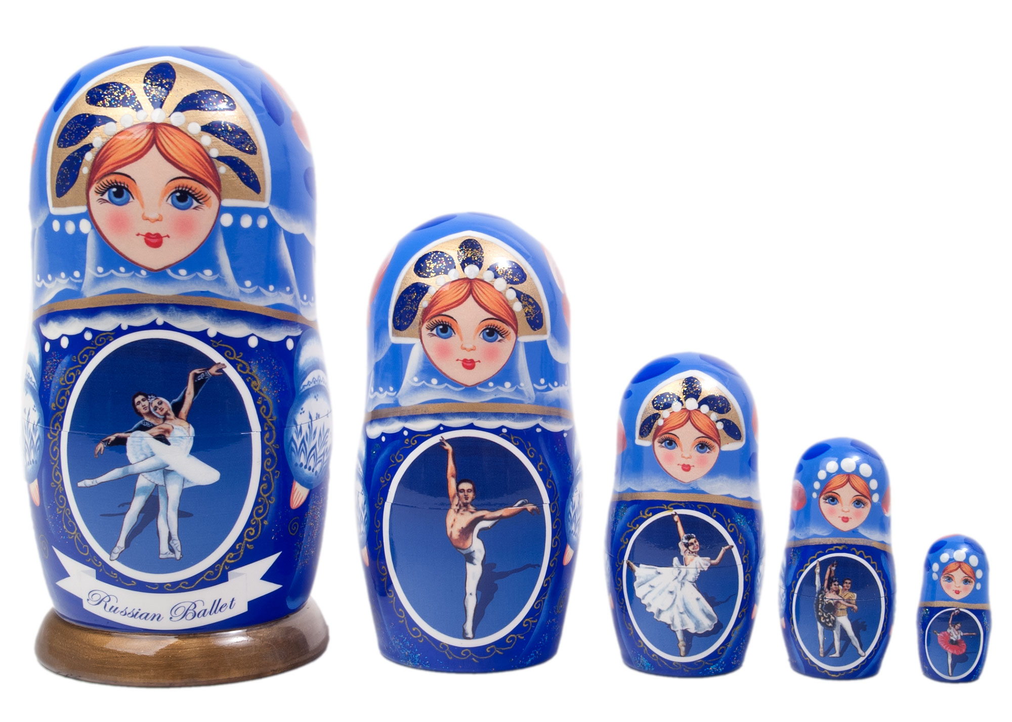 Buy Russian Ballet Nesting Doll 5pc./6" at GoldenCockerel.com