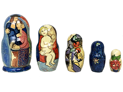 Buy Vintage Chagall Nesting Doll 5pc./5.5" at GoldenCockerel.com