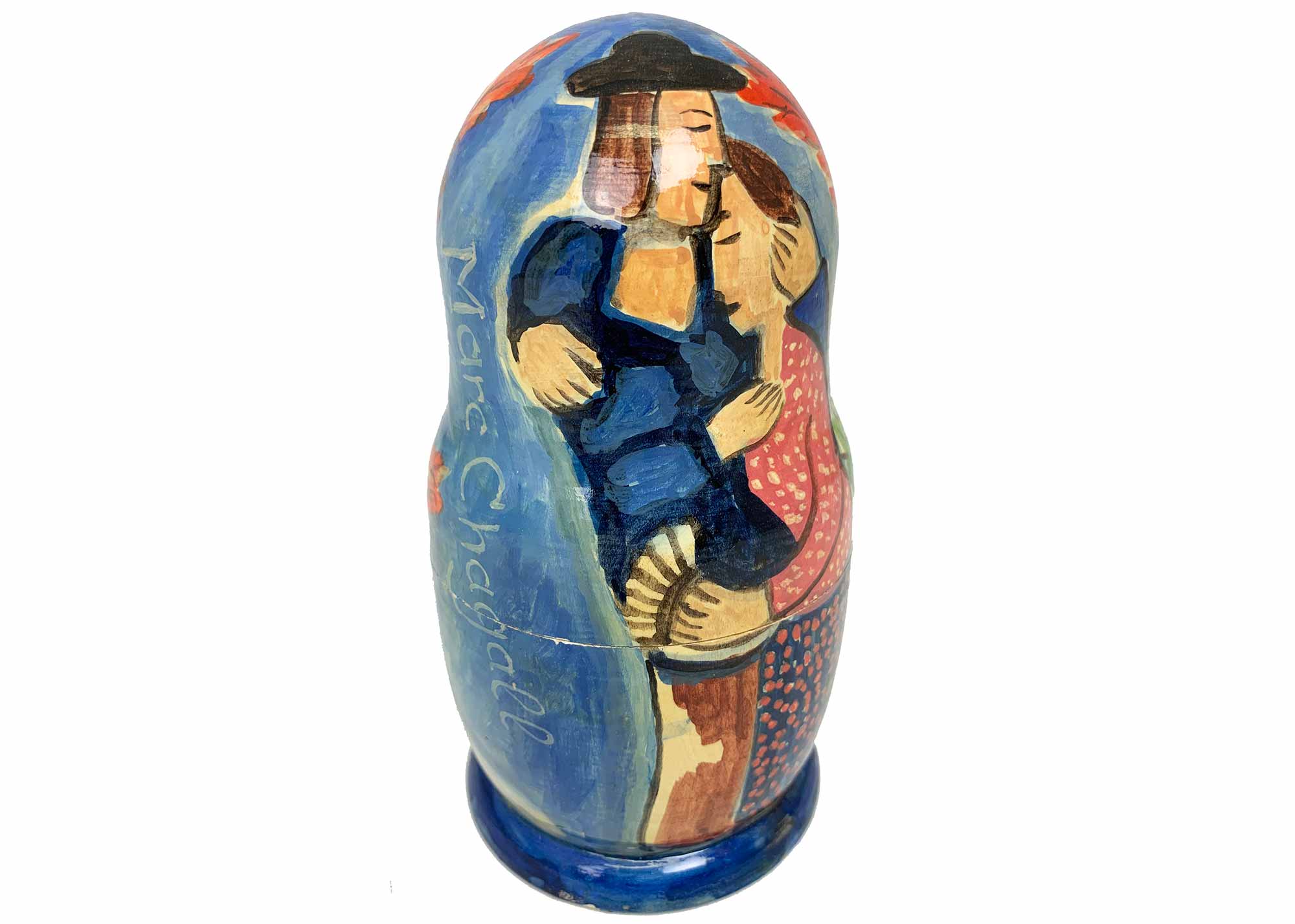 Buy Vintage Chagall "Blue Couple" Nesting Doll 5pc./6' at GoldenCockerel.com