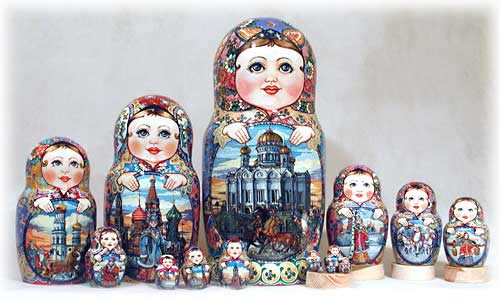 Buy Old Moscow Doll 15pc./14" by Zarubin at GoldenCockerel.com