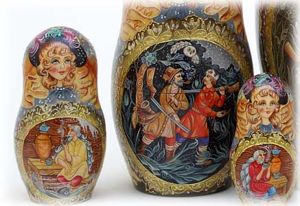 Buy Hunters Nesting Doll 10pc./10" -- One-of-a-kind at GoldenCockerel.com