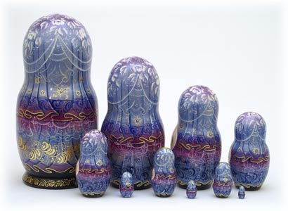 Buy Troika Nesting Doll 10pc./10" -- One-of-a-kind at GoldenCockerel.com