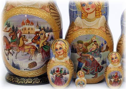 Buy Troika Nesting Doll 10pc./10" -- One-of-a-kind at GoldenCockerel.com