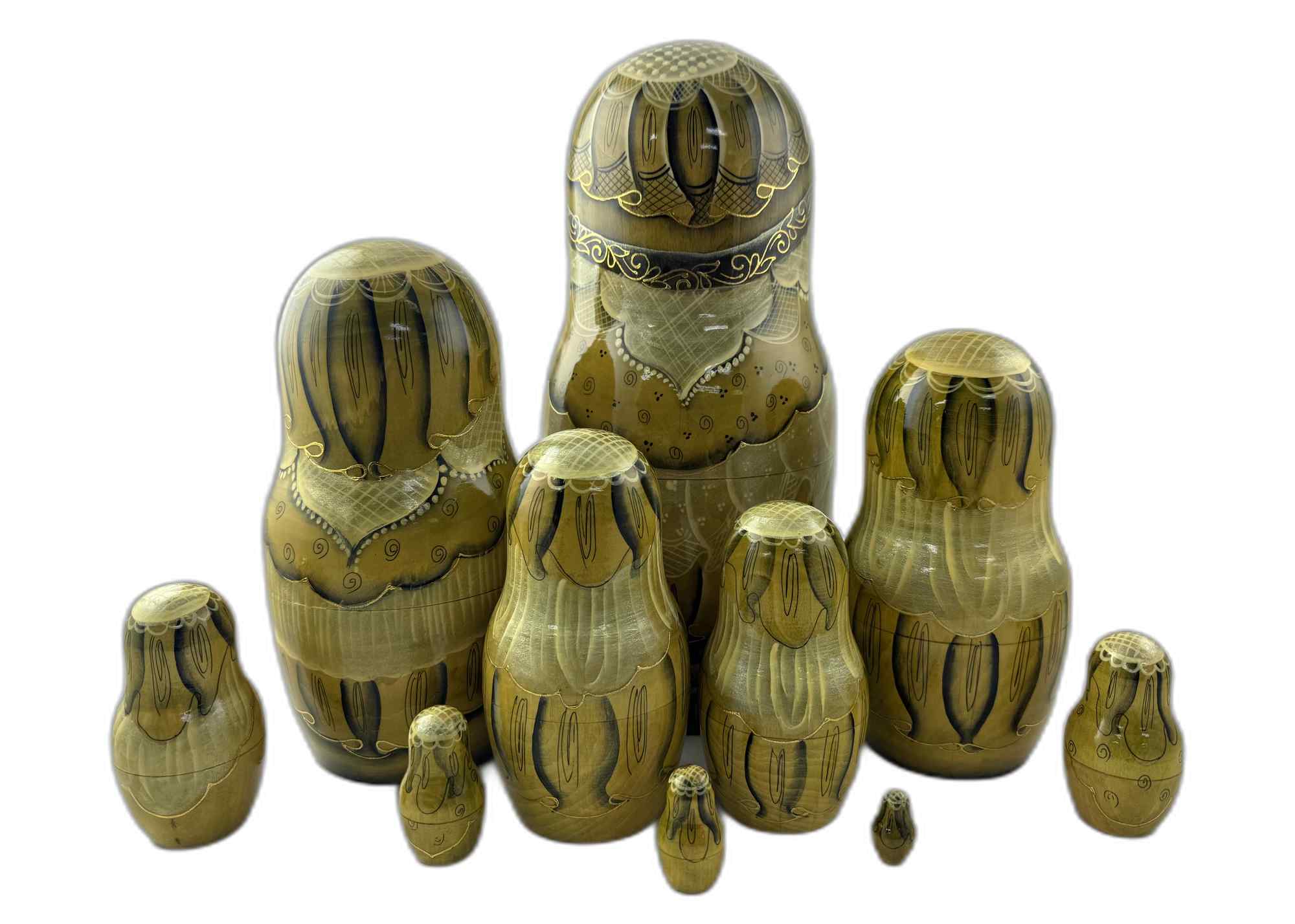 Buy Vintage One of a Kind Nesting Doll 10pc/12" at GoldenCockerel.com