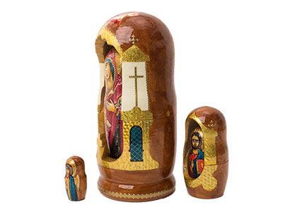 Buy Icon Nesting Doll with Window 5pc./7" at GoldenCockerel.com