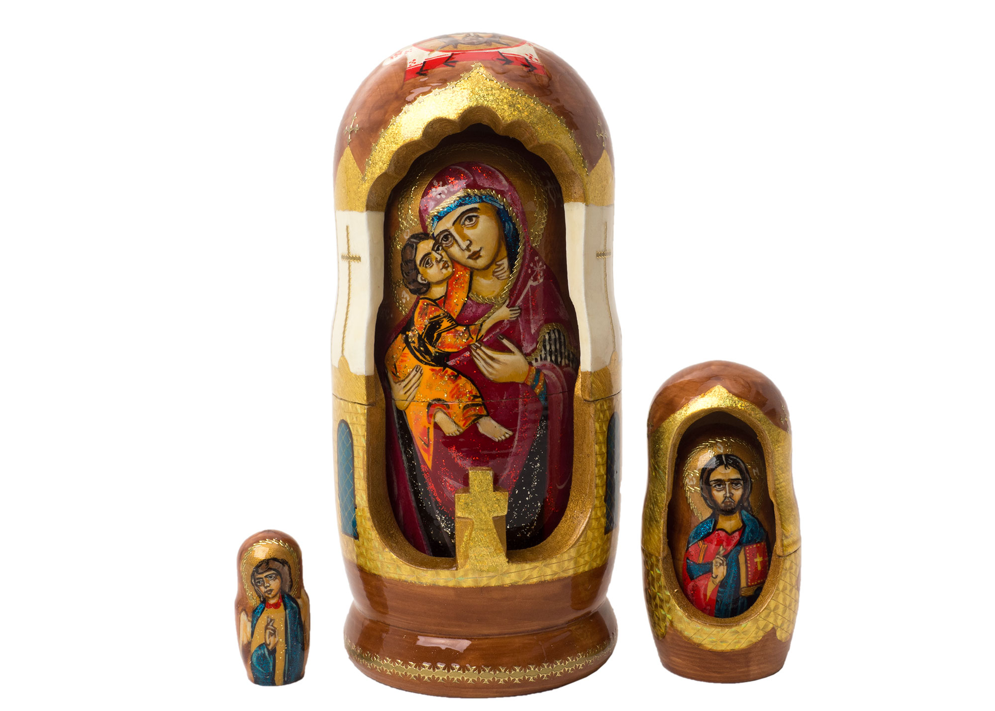 Buy Icon Nesting Doll with Window 5pc./7" at GoldenCockerel.com