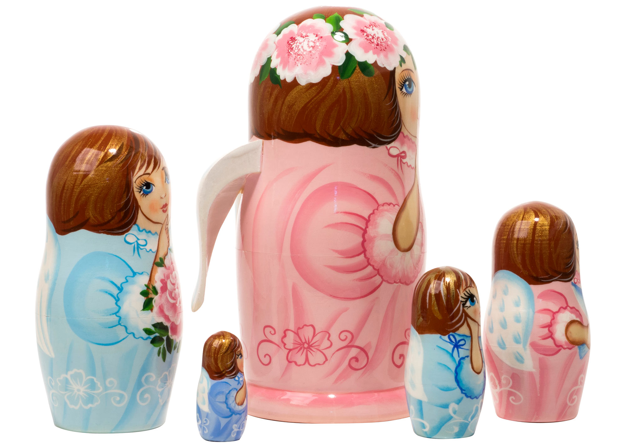 Buy Angel Matryoshka Doll w/ Wings 5pc./6" at GoldenCockerel.com