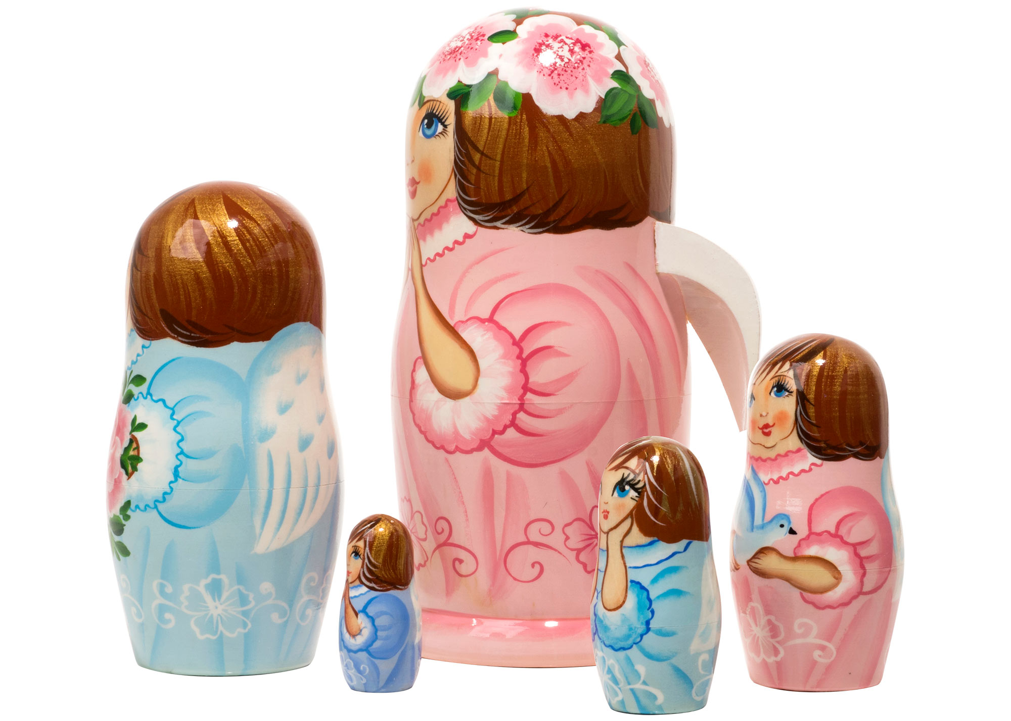 Buy Angel Matryoshka Doll w/ Wings 5pc./6" at GoldenCockerel.com