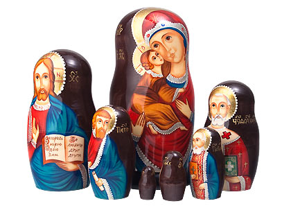 Buy Icon Glitter Matryoshka 7pc./8" at GoldenCockerel.com