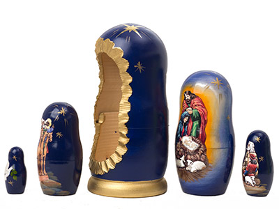 Buy Silent Night Nativity Doll 5pc./6"  at GoldenCockerel.com