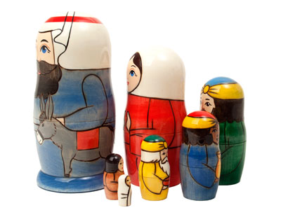 Buy Holy Family Nesting Doll 7pc./6" at GoldenCockerel.com