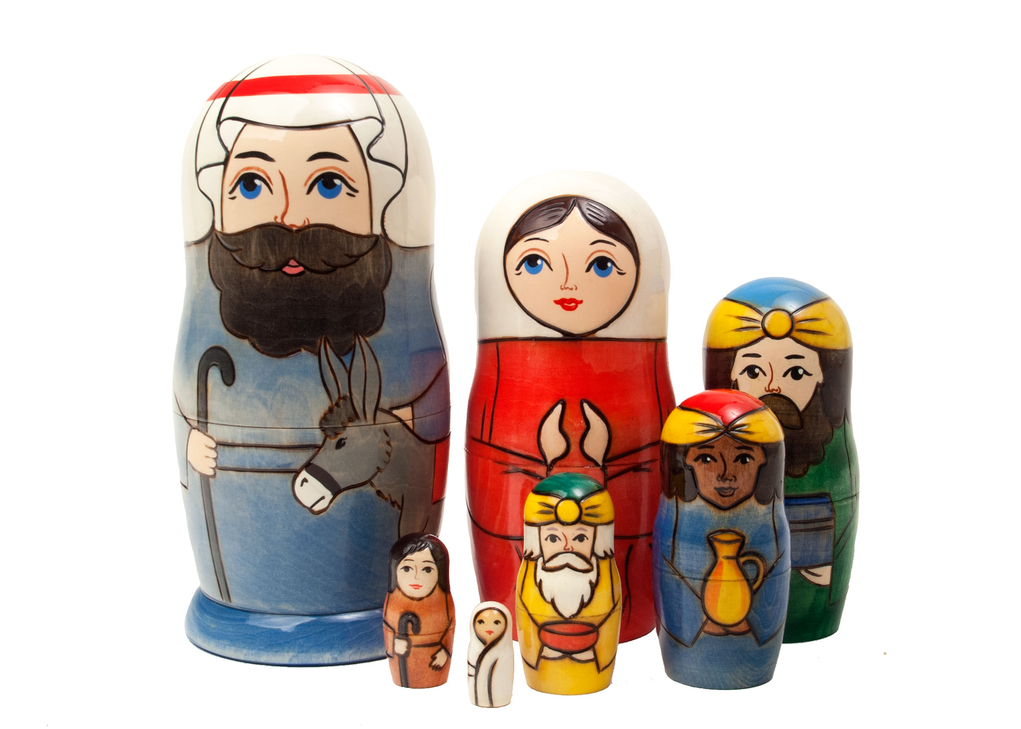 Buy Holy Family Nesting Doll 7pc./6" at GoldenCockerel.com