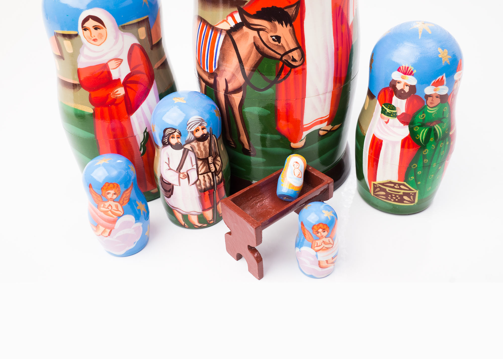 Buy Manger Scene Nesting Doll 7pc./6"  at GoldenCockerel.com