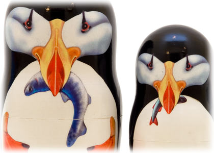 Buy Puffin Matryoshka Nesting Doll 3pc./3.5" at GoldenCockerel.com