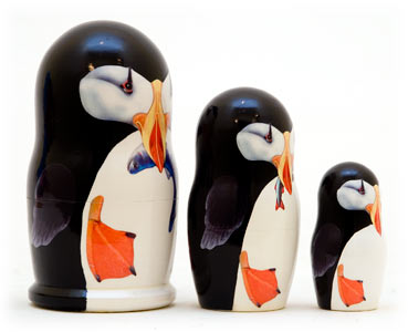 Buy Puffin Matryoshka Nesting Doll 3pc./3.5" at GoldenCockerel.com