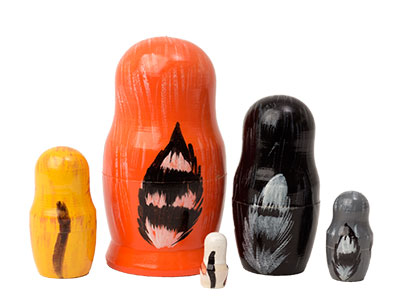 Buy Alley Cats Nesting Doll 5pc./4" at GoldenCockerel.com