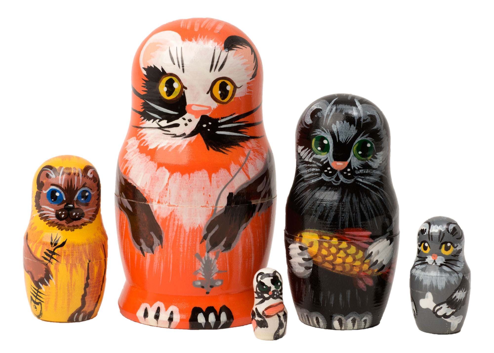 Buy Alley Cats Nesting Doll 5pc./4" at GoldenCockerel.com