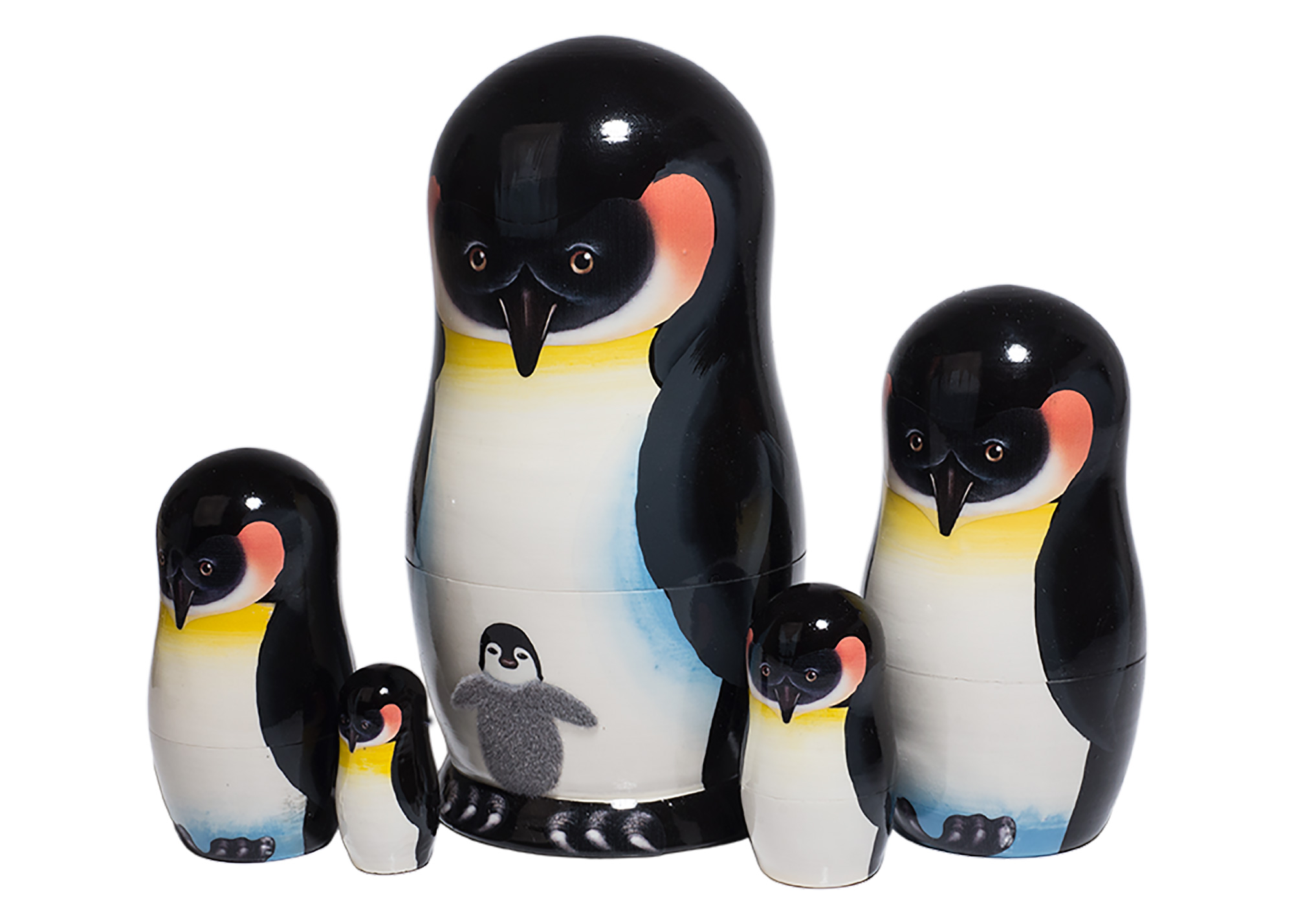 Buy Emperor Penguin Nesting Doll 5pc./ 5" at GoldenCockerel.com