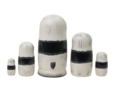 Buy Panda Bear Nesting Doll 5pc./5"   at GoldenCockerel.com