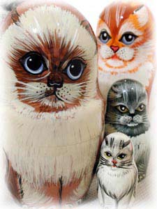 Buy Nesting Friendly Felines Doll 5pc./5"  at GoldenCockerel.com