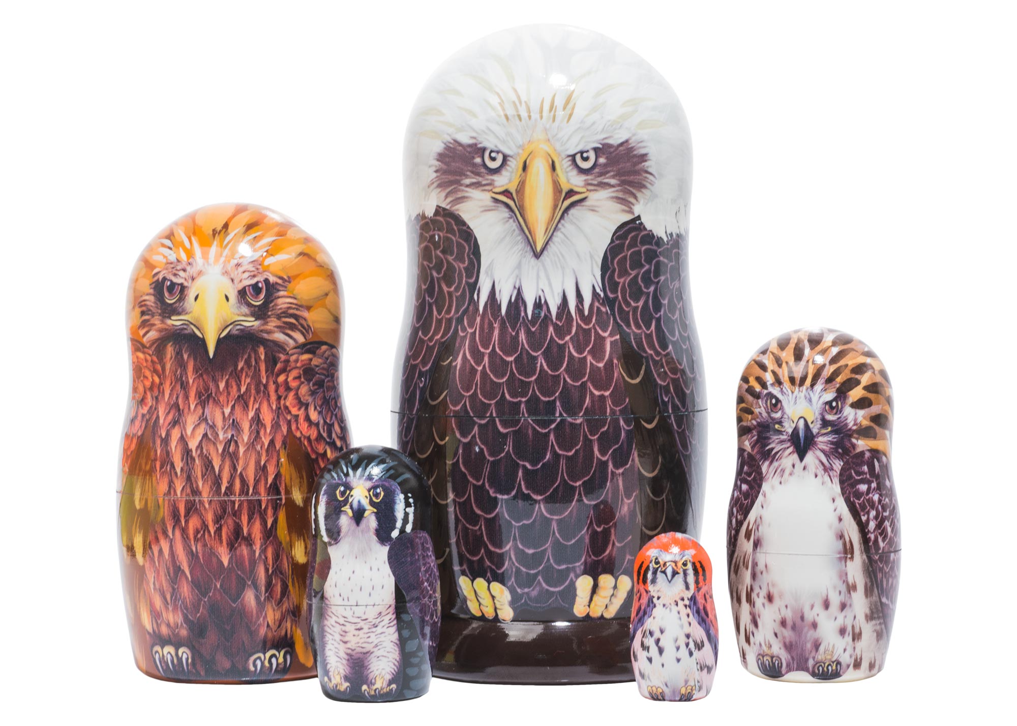 Buy Raptor Nesting Doll  5pc./6"   at GoldenCockerel.com