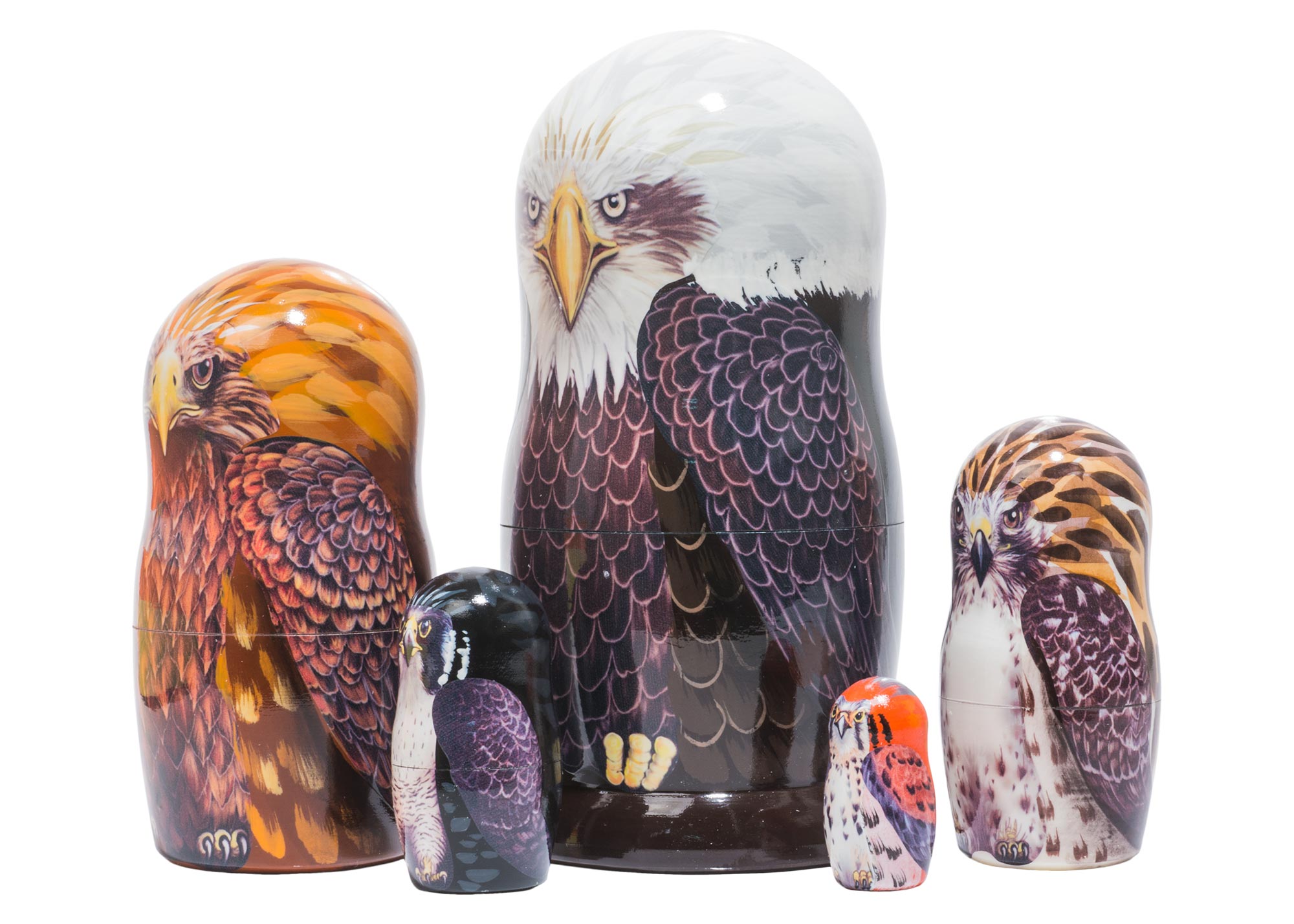 Buy Raptor Nesting Doll  5pc./6"   at GoldenCockerel.com