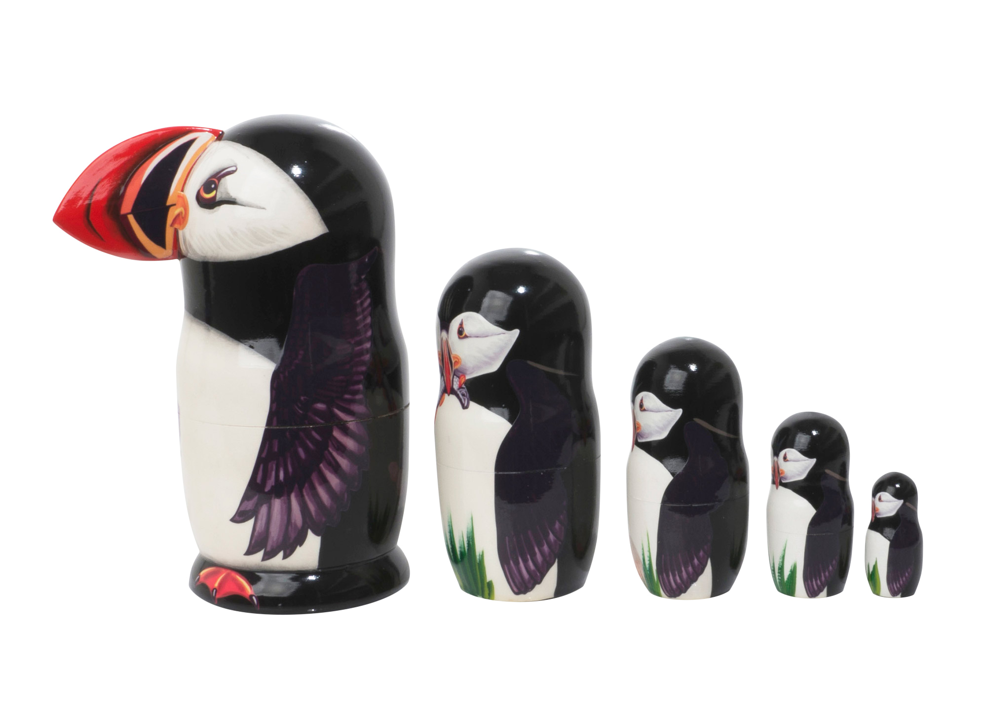 Buy Making Amends Puffin Nesting Doll w/ 3D Beak 5pc./6" at GoldenCockerel.com